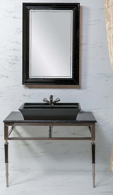 Консоль под раковину Boheme Armadi Art Vogue 100 890-CR Хром Черная, купить, цена, заказать, магазин, доставка, скидка, промокод, купить, цена, заказать, магазин, доставка, скидка, промокод