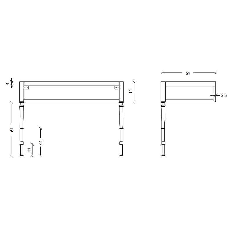 Консоль под раковину Boheme Armadi Art Vogue 100 890-CR Хром Черная, купить, цена, заказать, магазин, доставка, скидка, промокод, купить, цена, заказать, магазин, доставка, скидка, промокод
