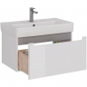 Тумба под раковину Lemark Buno Mini 80 LM05BM80T подвесная Белый глянец, купить, цена, заказать, магазин, доставка, скидка, промокод, купить, цена, заказать, магазин, доставка, скидка, промокод