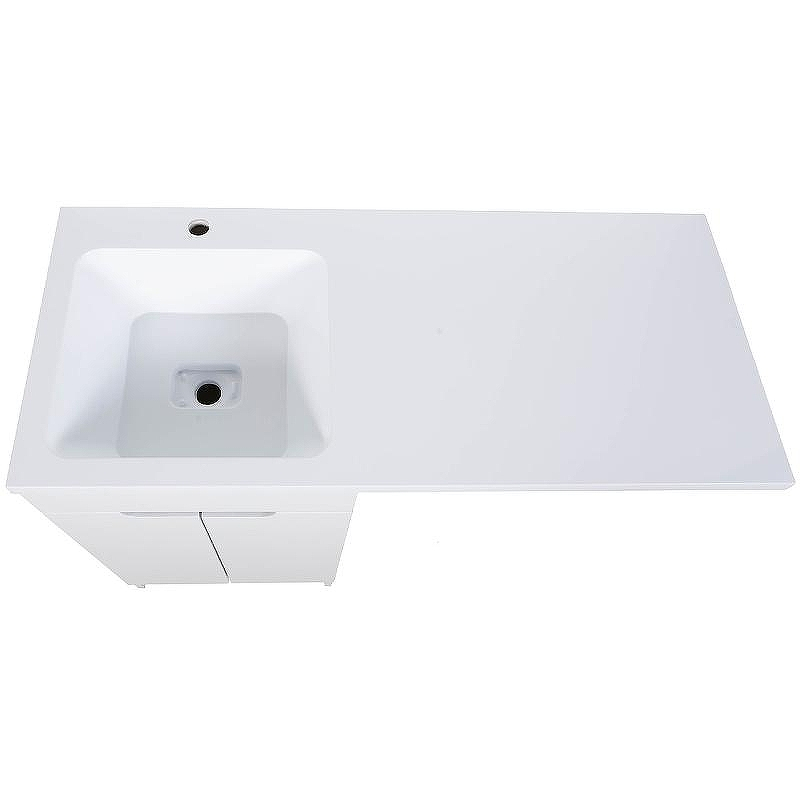 Тумба с раковиной Orange Sistema 110 L STD-110TUW+RAL Белая, купить, цена, заказать, магазин, доставка, скидка, промокод, купить, цена, заказать, магазин, доставка, скидка, промокод