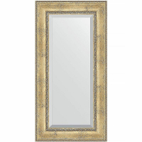 Зеркало Evoform Exclusive 122х62 BY 3506 с фацетом в багетной раме - Состаренное серебро с орнаментом 120, купить, цена, заказать, магазин, доставка, скидка, промокод, купить, цена, заказать, магазин, доставка, скидка, промокод