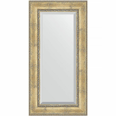 Зеркало Evoform Exclusive 122х62 BY 3506 с фацетом в багетной раме - Состаренное серебро с орнаментом 120