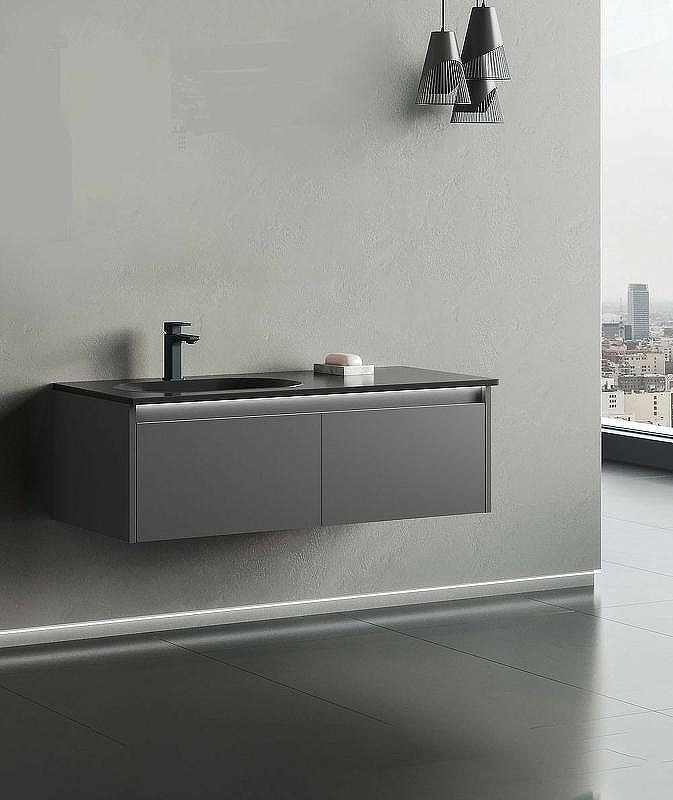 Тумба с раковиной Orka Lisbon 90 5001430 подвесная Серая матовая, купить, цена, заказать, магазин, доставка, скидка, промокод, купить, цена, заказать, магазин, доставка, скидка, промокод
