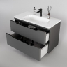 Тумба под раковину Style Line Марелла 90 Люкс Plus СС-00002415 подвесная Серый матовый антискрейтч, купить, цена, заказать, магазин, доставка, скидка, промокод, купить, цена, заказать, магазин, доставка, скидка, промокод