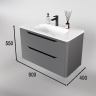 Тумба под раковину Style Line Марелла 90 Люкс Plus СС-00002415 подвесная Серый матовый антискрейтч, купить, цена, заказать, магазин, доставка, скидка, промокод, купить, цена, заказать, магазин, доставка, скидка, промокод