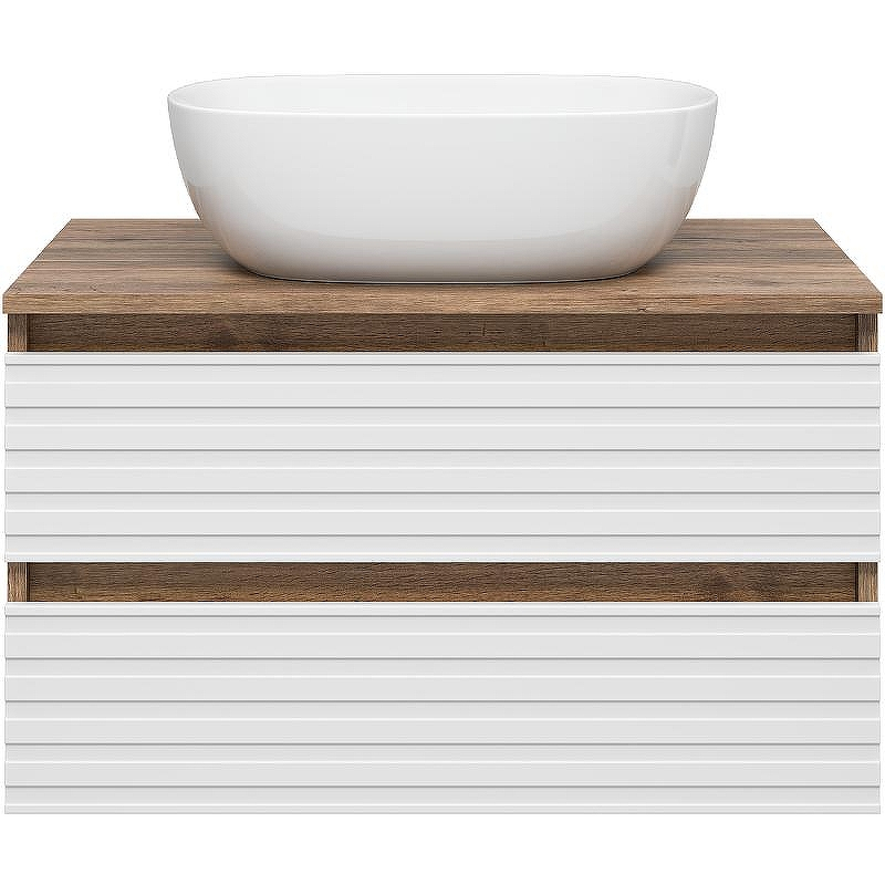 Тумба под раковину Brevita Dakota 70 DAK-09070-19/01-2Я подвесная Белая матовая Дуб Галифакс олово, купить, цена, заказать, магазин, доставка, скидка, промокод, купить, цена, заказать, магазин, доставка, скидка, промокод