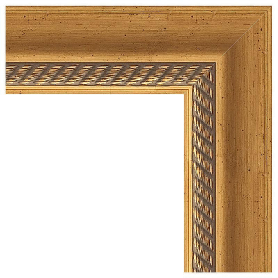 Зеркало Evoform Exclusive-G 118х93 BY 4346 с гравировкой в багетной раме - Состаренное золото с плетением 70