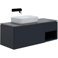 Тумба под раковину Allen Brau Infinity 120 L 1.21006.AM подвесная Антрацит матовый, купить, цена, заказать, магазин, доставка, скидка, промокод, купить, цена, заказать, магазин, доставка, скидка, промокод