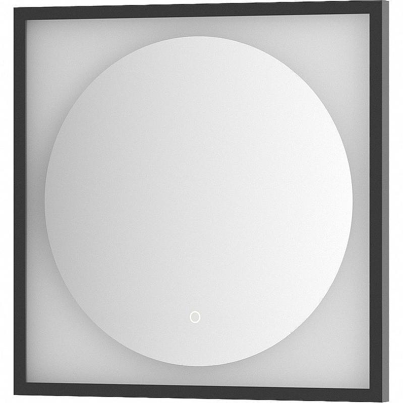 Зеркало Defesto Eclipce 60х60 DF 2221S с подсветкой 12W-4500К/в багетной раме/Сенсорный выключатель/Нейтральный белый свет/Черная рама, купить, цена, заказать, магазин, доставка, скидка, промокод, купить, цена, заказать, магазин, доставка, скидка, промокод