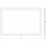 Зеркало Evoform Ledline 80x120 BY 2438 с подсветкой 35.5 W - сенсорный выключатель, купить, цена, заказать, магазин, доставка, скидка, промокод, купить, цена, заказать, магазин, доставка, скидка, промокод