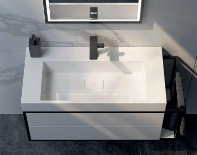 Тумба под раковину Clarberg Logic 100 L LOG0110L подвесная Белая