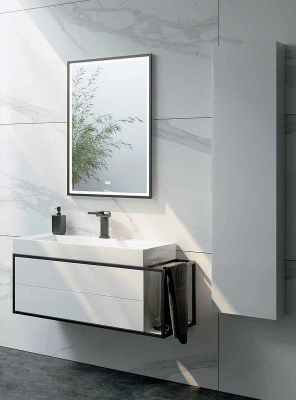 Тумба под раковину Clarberg Logic 100 L LOG0110L подвесная Белая