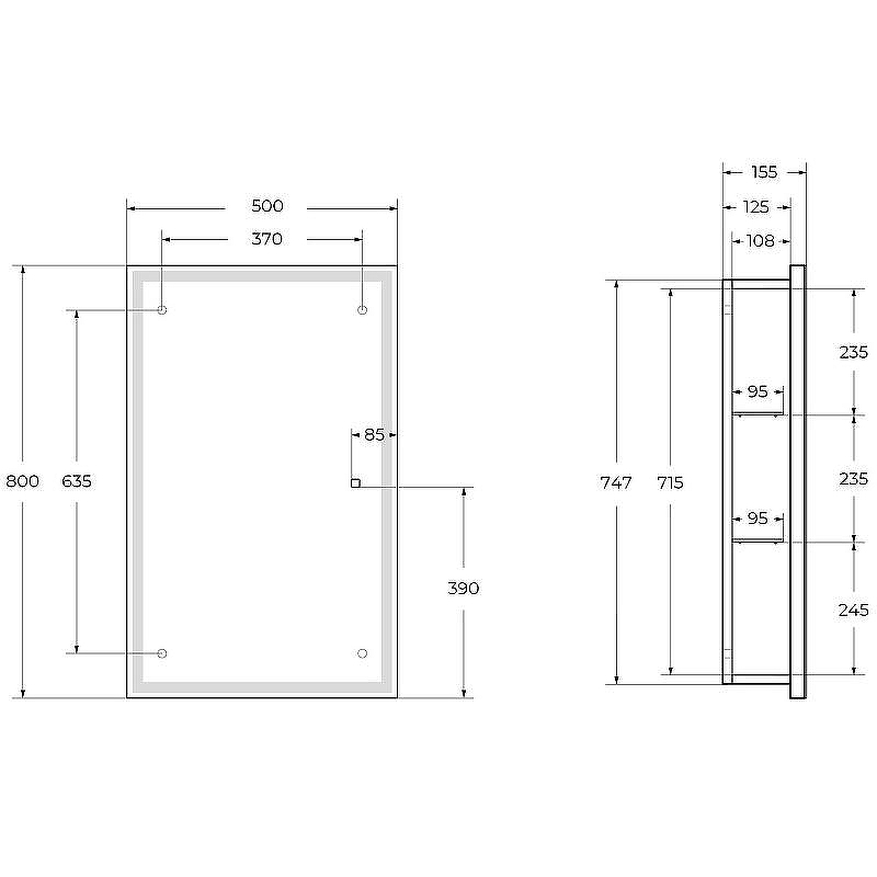 Зеркальный шкаф BelBagno 50 SPC-GRT-500/800-1A-LED-TCH с подсветкой Белый, купить, цена, заказать, магазин, доставка, скидка, промокод, купить, цена, заказать, магазин, доставка, скидка, промокод