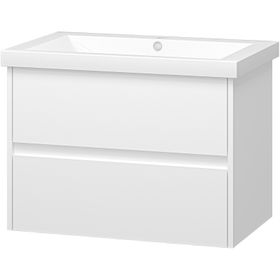 Тумба с раковиной Misty Алиса 75 УТ000011219 подвесная Белая