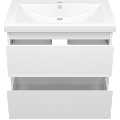 Тумба с раковиной Misty Алиса 75 УТ000011219 подвесная Белая