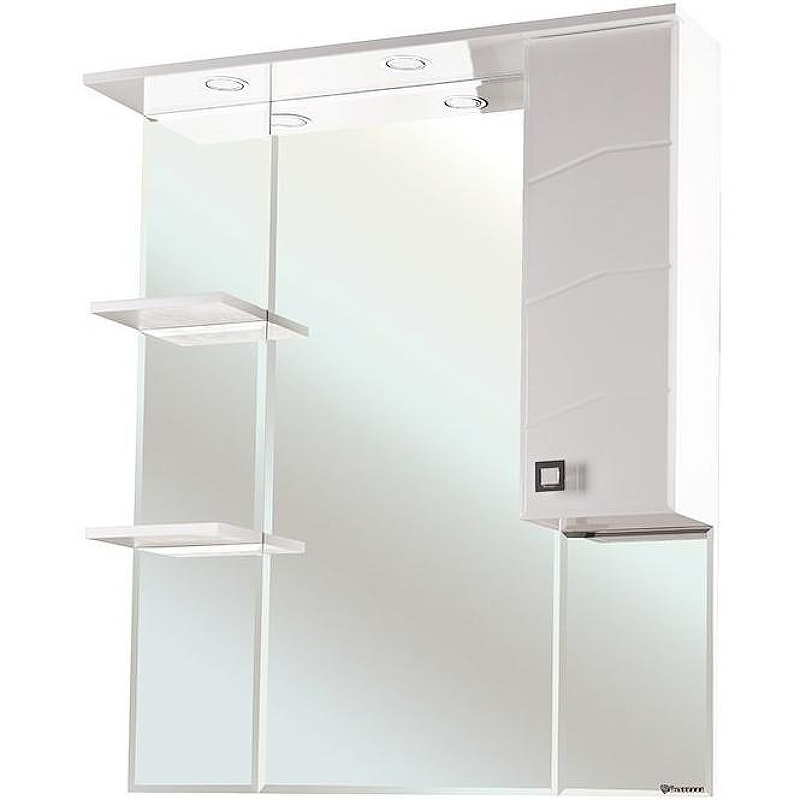 Зеркало со шкафом Bellezza Джулия 85 R 4611214001019 с подсветкой R Белое, купить, цена, заказать, магазин, доставка, скидка, промокод, купить, цена, заказать, магазин, доставка, скидка, промокод