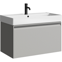 Тумба под раковину Aqwella Pure 80 PUR0108ST подвесная Серый туман, купить, цена, заказать, магазин, доставка, скидка, промокод, купить, цена, заказать, магазин, доставка, скидка, промокод