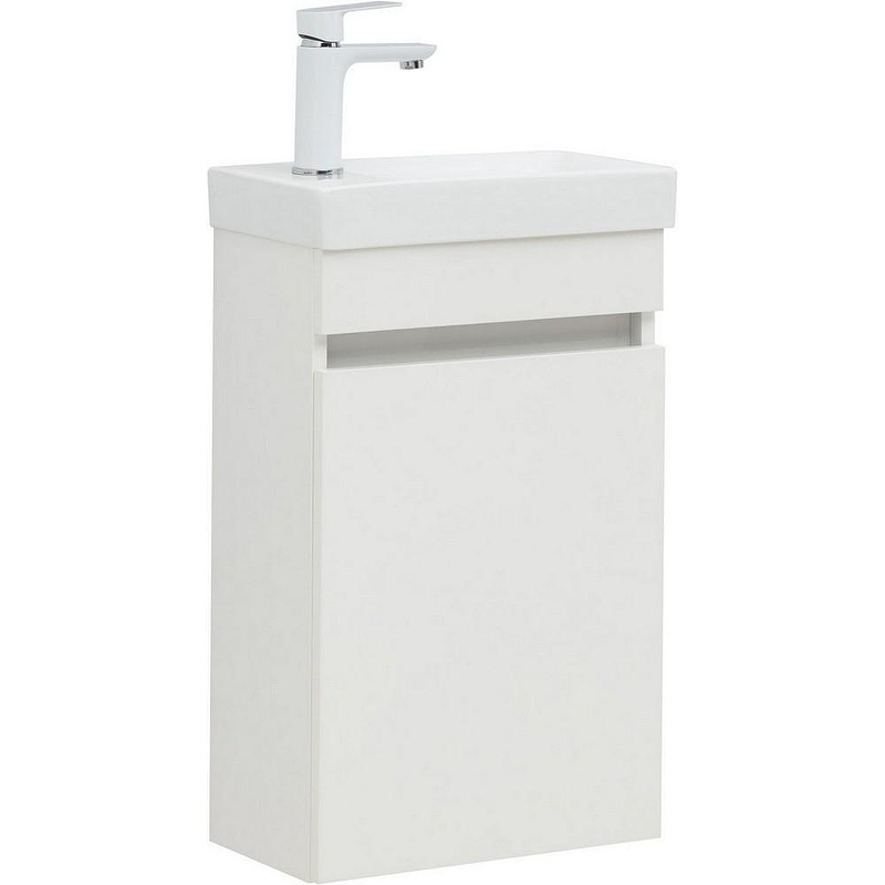 Тумба с раковиной Aquanet Вега 40 332180 подвесная Белый глянец, купить, цена, заказать, магазин, доставка, скидка, промокод, купить, цена, заказать, магазин, доставка, скидка, промокод