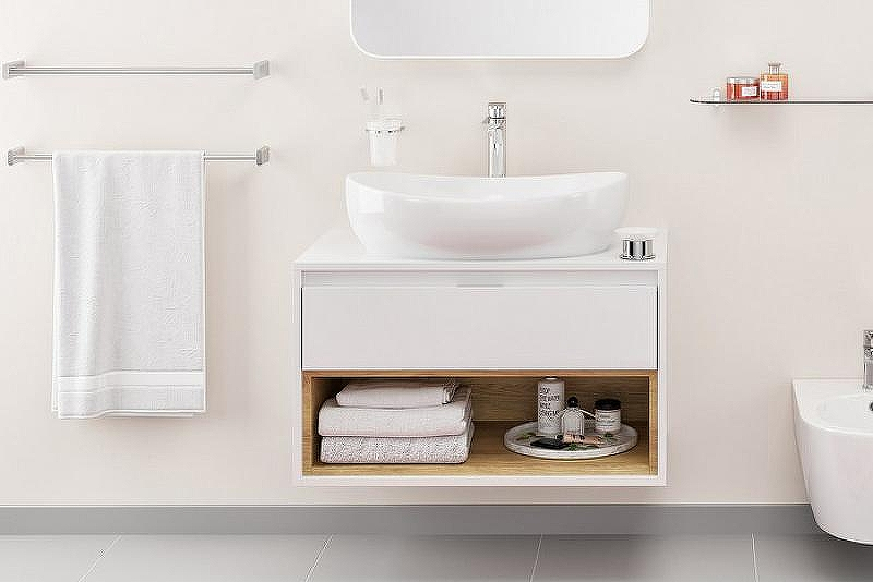 Тумба под раковину Excellent Tuto 80 MLEX.0102.800.WHBL подвесная Белый Дуб, купить, цена, заказать, магазин, доставка, скидка, промокод, купить, цена, заказать, магазин, доставка, скидка, промокод