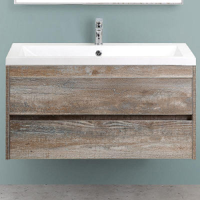 Тумба под раковину Art&Max Family-1000-2C-SO-PE подвесная Бетон Экзотик