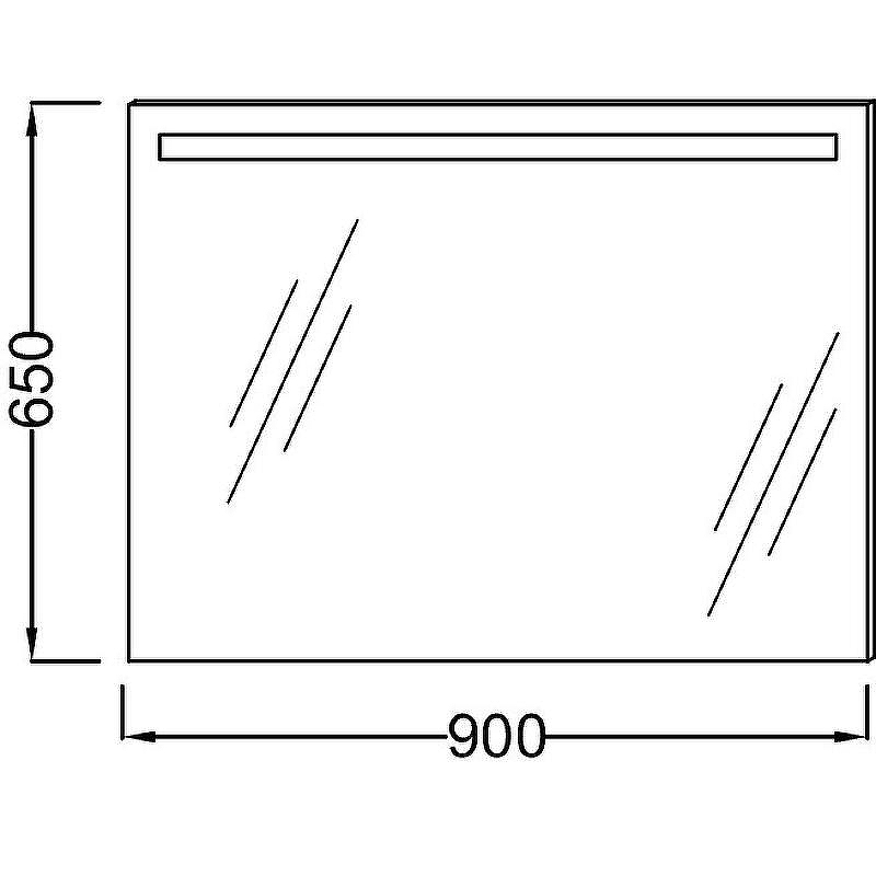 Зеркало Jacob Delafon Parallel 90 EB1414-NF с подсветкой с подогревом и ИК-выключателем, купить, цена, заказать, магазин, доставка, скидка, промокод, купить, цена, заказать, магазин, доставка, скидка, промокод