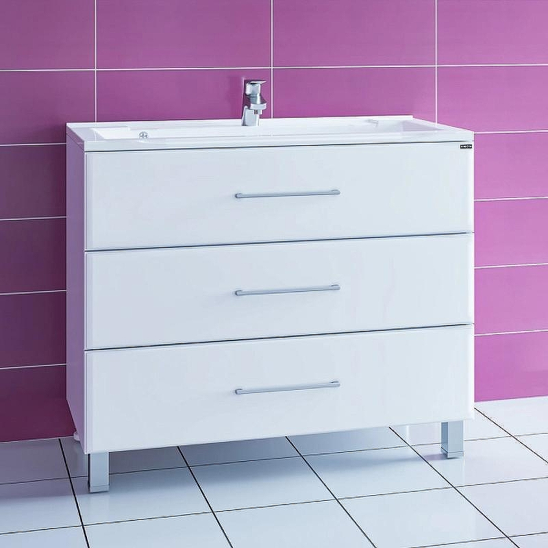 Тумба под раковину СанТа Омега 100 207017 Белая, купить, цена, заказать, магазин, доставка, скидка, промокод, купить, цена, заказать, магазин, доставка, скидка, промокод