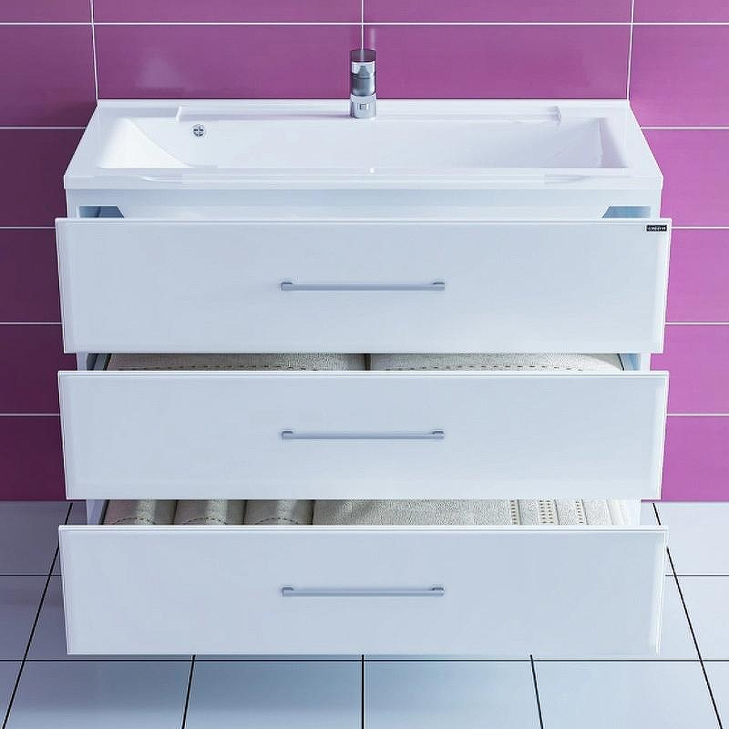 Тумба под раковину СанТа Омега 100 207017 Белая, купить, цена, заказать, магазин, доставка, скидка, промокод, купить, цена, заказать, магазин, доставка, скидка, промокод