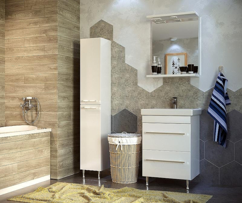 Тумба под раковину Stella Polar Ванесса 60 SP-00000218 Белая, купить, цена, заказать, магазин, доставка, скидка, промокод, купить, цена, заказать, магазин, доставка, скидка, промокод