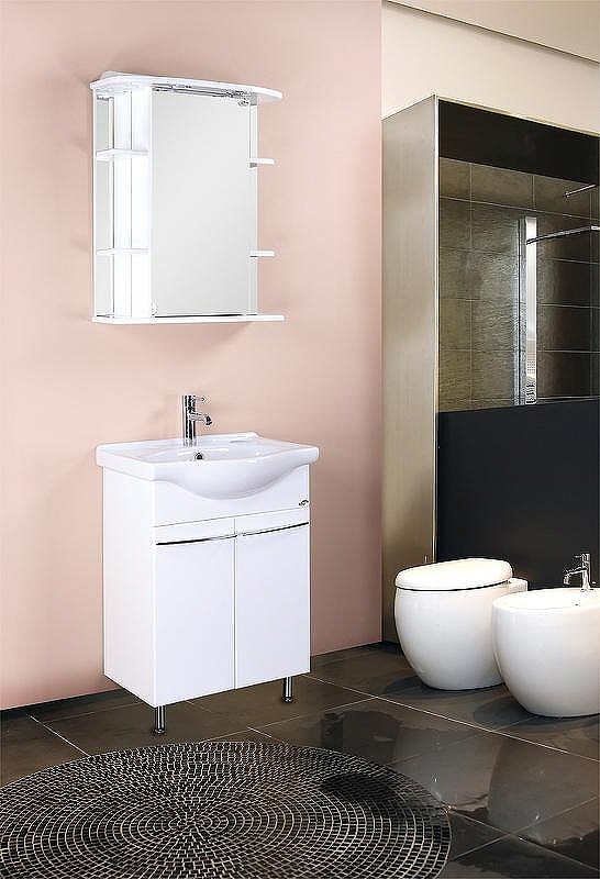 Зеркальный шкаф Onika Глория 65.02 L 206506 с подсветкой Белый, купить, цена, заказать, магазин, доставка, скидка, промокод, купить, цена, заказать, магазин, доставка, скидка, промокод