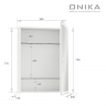 Зеркальный шкаф Onika Орби 60 206087 с подсветкой цвет Белый, купить, цена, заказать, магазин, доставка, скидка, промокод, купить, цена, заказать, магазин, доставка, скидка, промокод