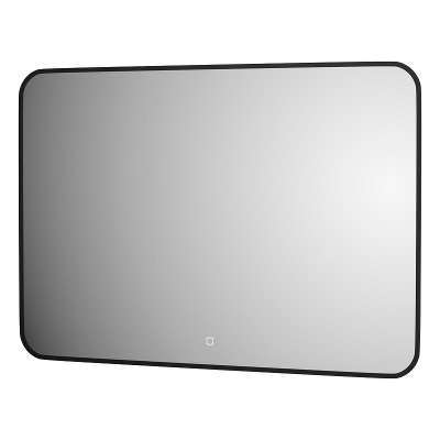 Зеркало Defesto Aura 100х70 DF 2969SH с подсветкой 32W-4500K/Сенсорный выключатель/Нейтральный белый свет/Черная рама