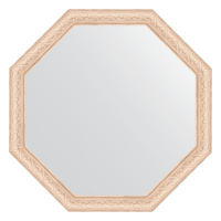 Зеркало Evoform Octagon 71х71 BY 3730 в багетной раме - Беленый дуб 57, купить, цена, заказать, магазин, доставка, скидка, промокод, купить, цена, заказать, магазин, доставка, скидка, промокод