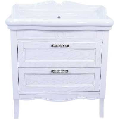 Тумба с раковиной Azario Carolina 90/2 CS00069427 Белая с золотой патиной