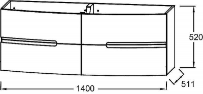 Тумба под раковину Jacob Delafon Nona 140 EB1891RU-G98 подвесная Темно-синяя