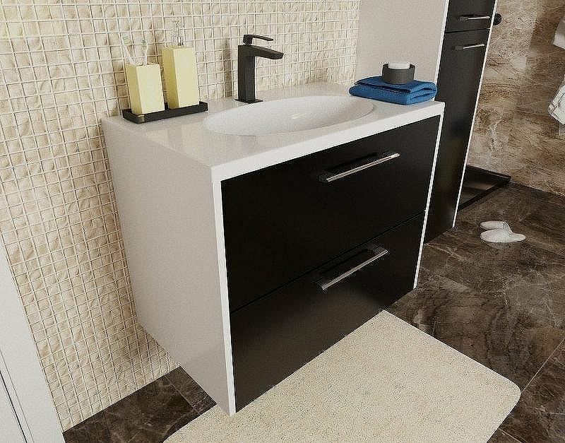 Тумба с раковиной Эстет Vegas 80 ФР-00003491 подвесная Белая, купить, цена, заказать, магазин, доставка, скидка, промокод, купить, цена, заказать, магазин, доставка, скидка, промокод