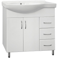 Тумба под раковину Style Line Эко Стандарт 82 R ЛС-00000109 Белая, купить, цена, заказать, магазин, доставка, скидка, промокод, купить, цена, заказать, магазин, доставка, скидка, промокод