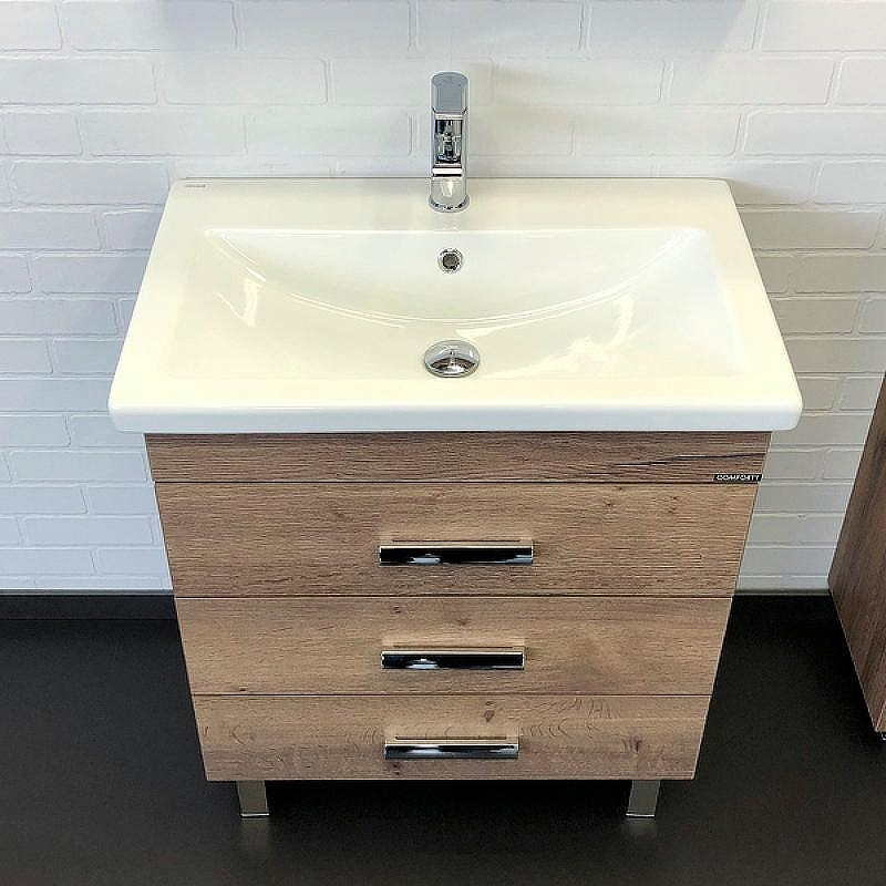 Тумба с раковиной Comforty Никосия 70H 00-00008854 Дуб темный, купить, цена, заказать, магазин, доставка, скидка, промокод, купить, цена, заказать, магазин, доставка, скидка, промокод