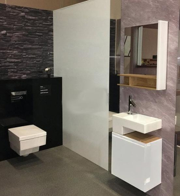 Зеркало Jacob Delafon Terrace 60 R EB1180D-NF с подсветкой Белое Древесное с сенсорным выключателем