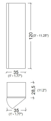 Шкаф пенал Boheme Armadi Art Vallessi 35 836-L подвесной Дуб светлый матовый