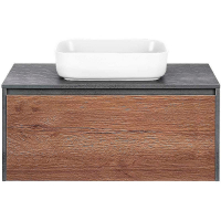 Тумба под раковину Vincea Mesa 100 VMC-2MS100TB подвесная T.Oak  Beton, купить, цена, заказать, магазин, доставка, скидка, промокод, купить, цена, заказать, магазин, доставка, скидка, промокод
