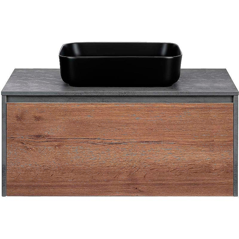 Тумба под раковину Vincea Mesa 100 VMC-2MS100TB подвесная T.Oak  Beton, купить, цена, заказать, магазин, доставка, скидка, промокод, купить, цена, заказать, магазин, доставка, скидка, промокод