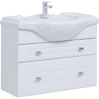 Тумба под раковину Aquanet Рондо 85 304289 подвесная Белый глянец, купить, цена, заказать, магазин, доставка, скидка, промокод, купить, цена, заказать, магазин, доставка, скидка, промокод