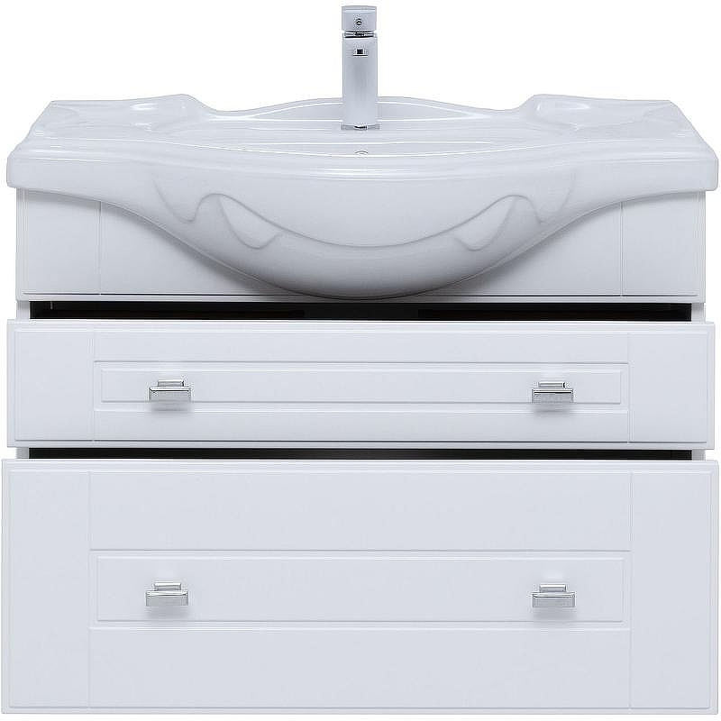 Тумба под раковину Aquanet Рондо 85 304289 подвесная Белый глянец, купить, цена, заказать, магазин, доставка, скидка, промокод, купить, цена, заказать, магазин, доставка, скидка, промокод