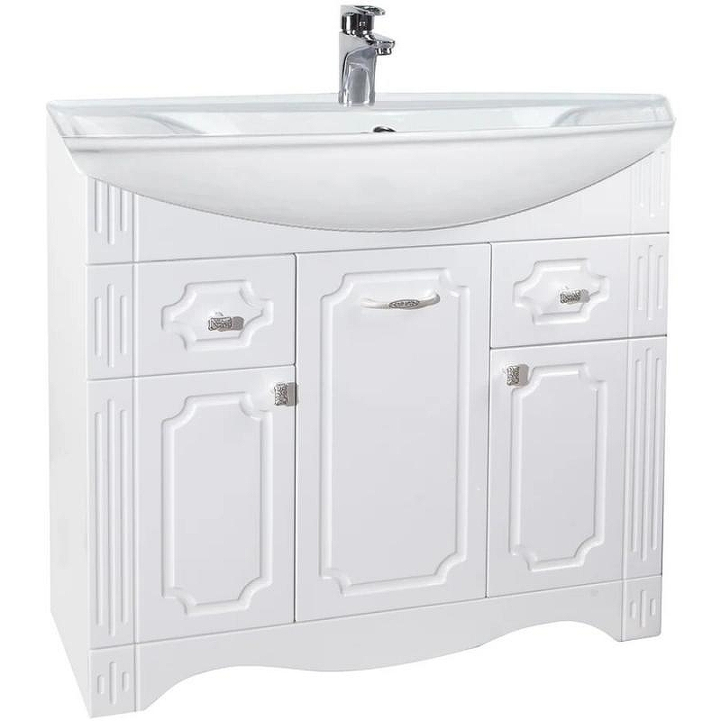 Тумба под раковину Bellezza Кантри 85 4639914000019 Белая, купить, цена, заказать, магазин, доставка, скидка, промокод, купить, цена, заказать, магазин, доставка, скидка, промокод