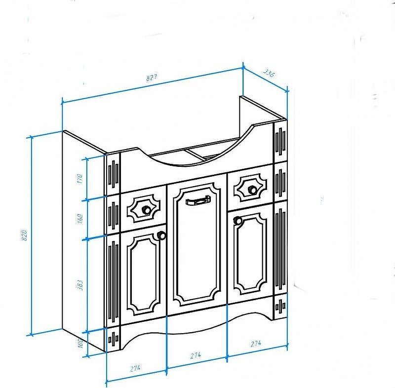 Тумба под раковину Bellezza Кантри 85 4639914000019 Белая, купить, цена, заказать, магазин, доставка, скидка, промокод, купить, цена, заказать, магазин, доставка, скидка, промокод