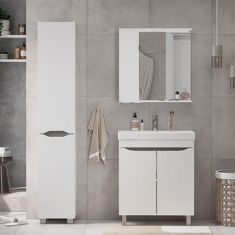 Тумба под раковину Volna Lake 70.2D tnLAKE70.2D-01 Белая, купить, цена, заказать, магазин, доставка, скидка, промокод, купить, цена, заказать, магазин, доставка, скидка, промокод