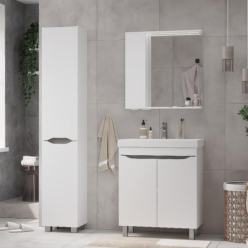 Тумба под раковину Volna Lake 70.2D tnLAKE70.2D-01 Белая, купить, цена, заказать, магазин, доставка, скидка, промокод, купить, цена, заказать, магазин, доставка, скидка, промокод