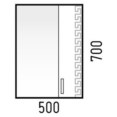 Зеркало со шкафом Corozo Олимп 50 SD-00000695 Белое