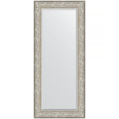 Зеркало Evoform Exclusive 160х70 BY 3582 с фацетом в багетной раме - Виньетка серебро 109