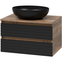 Тумба под раковину Brevita Dakota 70 DAK-09070-19/02-2Я подвесная Черный кварц Дуб Галифакс олово, купить, цена, заказать, магазин, доставка, скидка, промокод, купить, цена, заказать, магазин, доставка, скидка, промокод